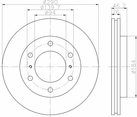 MINTEX Front Axle BRAKE DISCS + PADS SET for MITSUBISHI MONTERO 3.8 V6 2010-on gallery