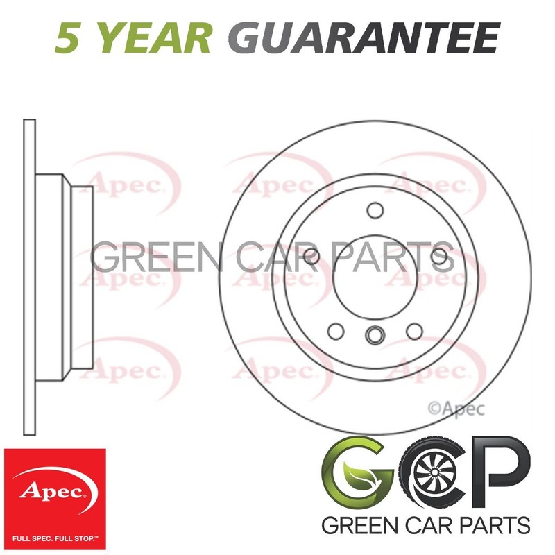 Apec Rear Brake Disc Fits BMW 3 Series 1991-2005 34211158936