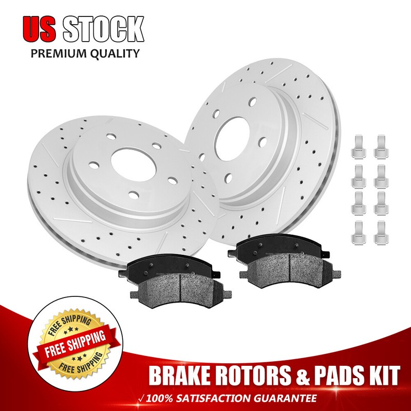 Front Drilled Brake Rotors+Ceramic Pads for Dodge Ram 1500 2006-2018 Durango