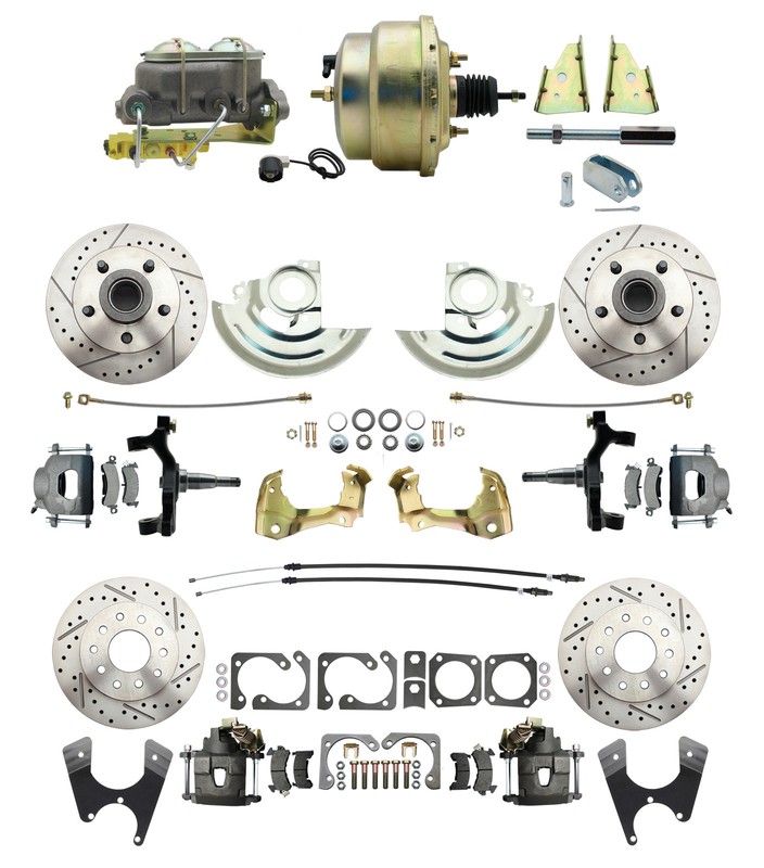 GM A Body 1964-74 Front & Rear Disc Brake Conversion w/ 2″ Drop Spindles