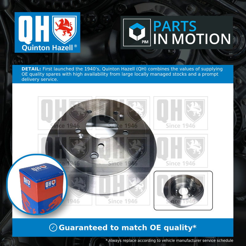 2x Brake Discs Pair Solid fits HYUNDAI TRAJET FO 2.7 Rear 00 to 08 G6BA 284mm QH