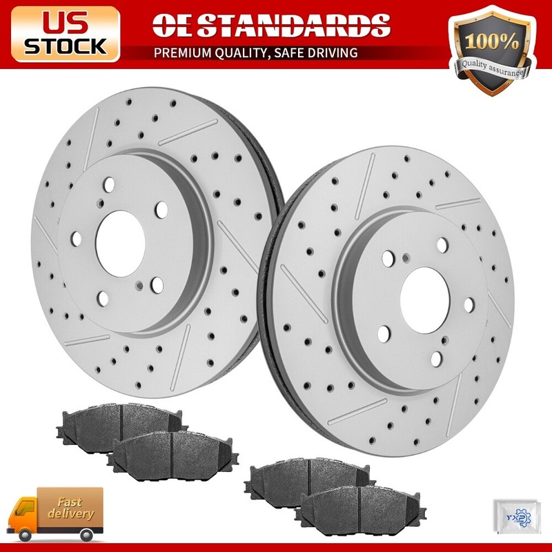 Front Disc Rotors Ceramic Brake Pads for 2006 – 2013 2014 2015 Lexus IS250