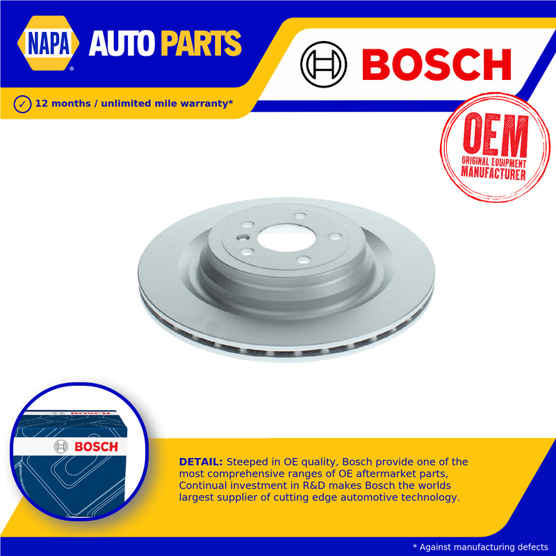 2x Brake Discs Pair Vented Rear 345mm 0986479D61 Bosch Set A1664230212 BD2547