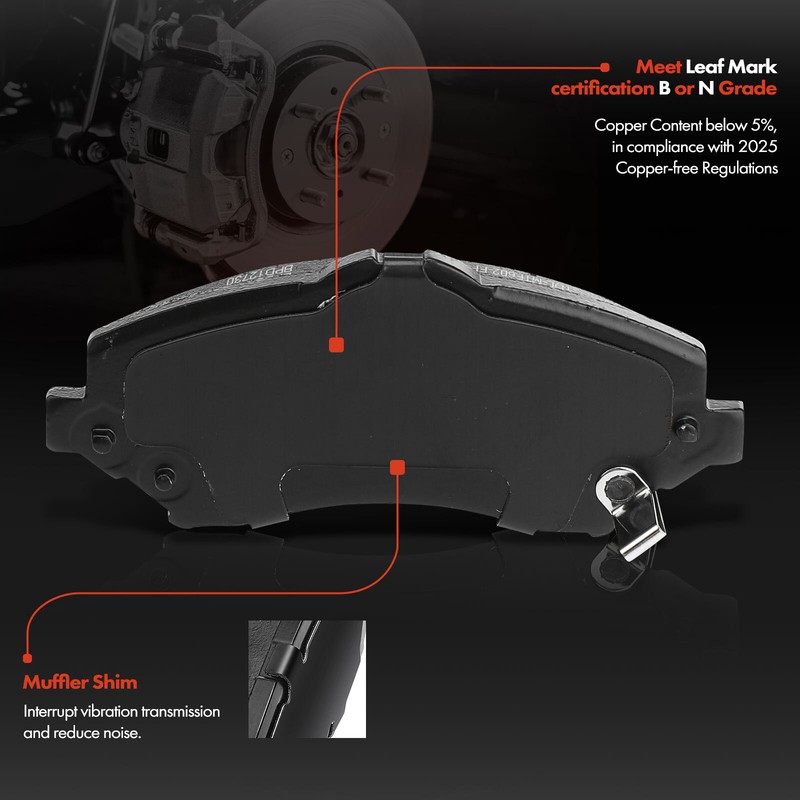 Front Disc Brake Rotor & Pads + Brake Calipers for Chrysler Town & Country 08-11 gallery