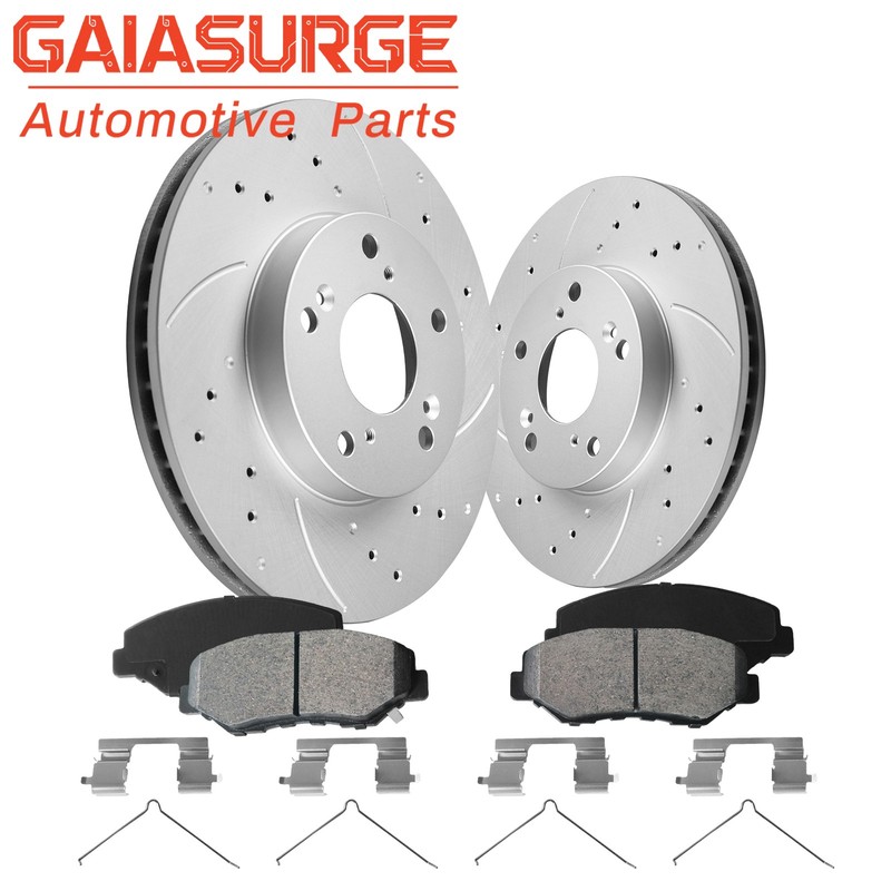 Front Disc Brake Rotors Ceramic Brake Pads Kit for 2002 2003 2004 Honda CR-V CRV