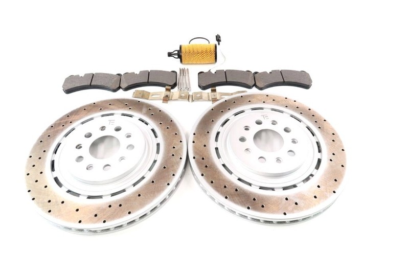 Maserati Ghibli Quattroporte front brake pads & rotors FREE OIL FILTER TopEuro #