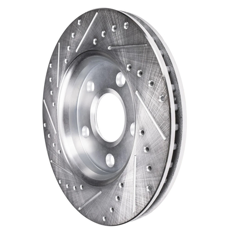 Drilled Slotted Kit Ceramic Pads Disc Brake Rotors Set gallery