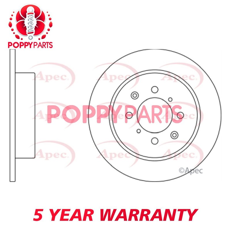 Fits MG ZS 2001-2005 ZR 2001-2005 Honda Civic 1995-2005 GCP Rear Brake Disc