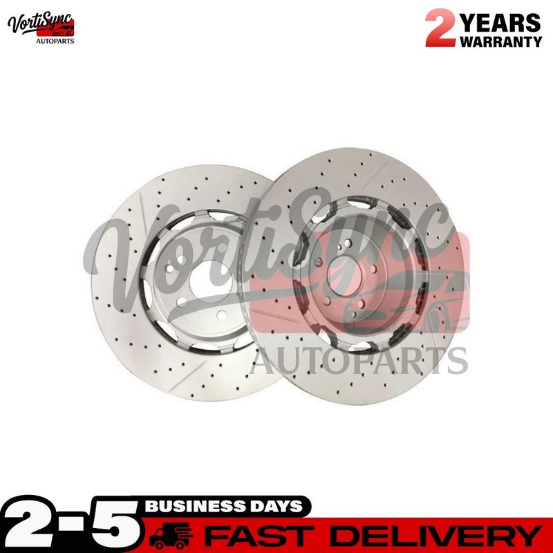 Fit Mercedes W222 S63 S65 AMG 2014-2020 #A2224212612 Pair Front Brake Rotors
