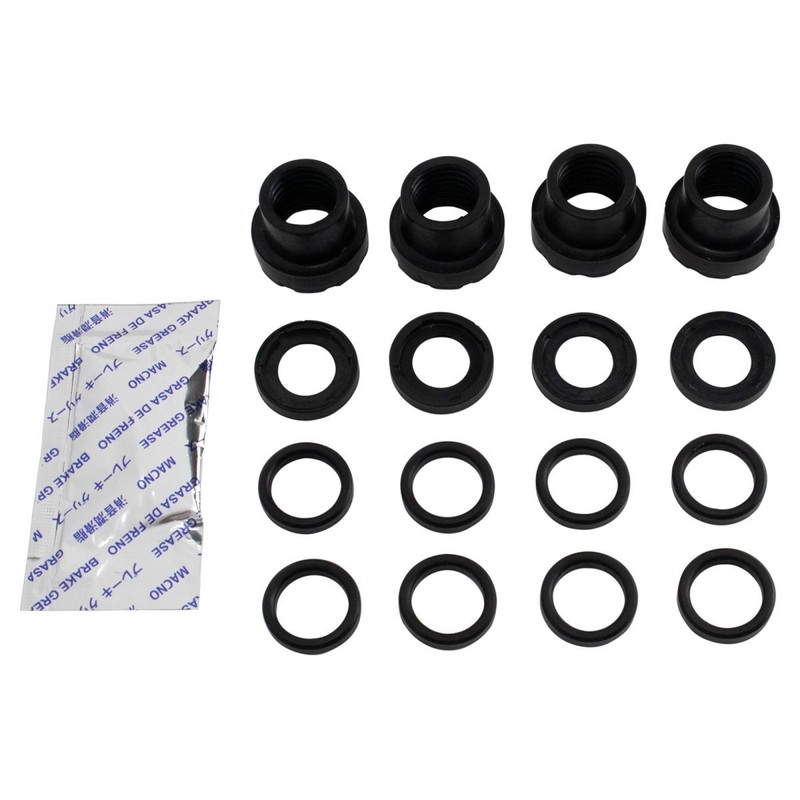 TRQ Front Brake Calipers Ceramic Pads & Rotors Fits 1994-1999 Dodge Ram 1500 gallery