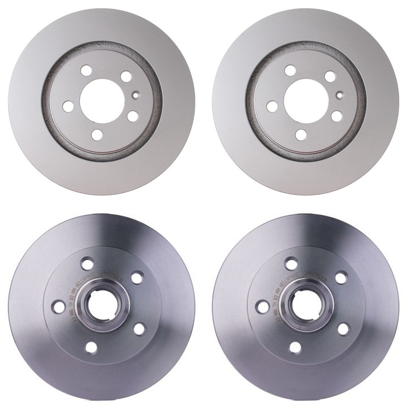 Hella Front 280mm Rear 226mm Brake Rotors Kit For Corrado Jetta Passat GLX