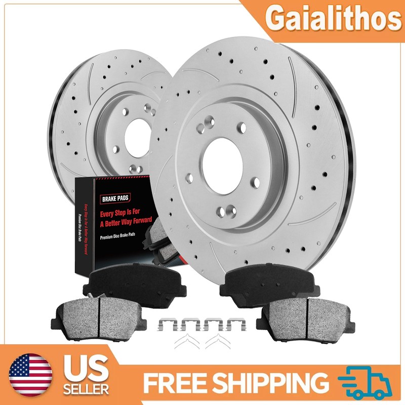Front Disc Brake Rotors Ceramic Pads Kit For Hyundai Santa Fe Sport Kia Sorento