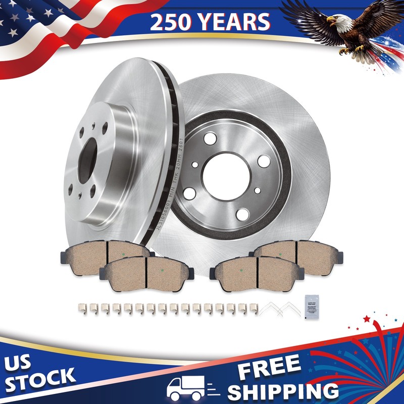 FRONT Brake Rotor & Ceramic Pad for 1993- 1996 1997 Toyota Corolla Geo Prizm-NEW