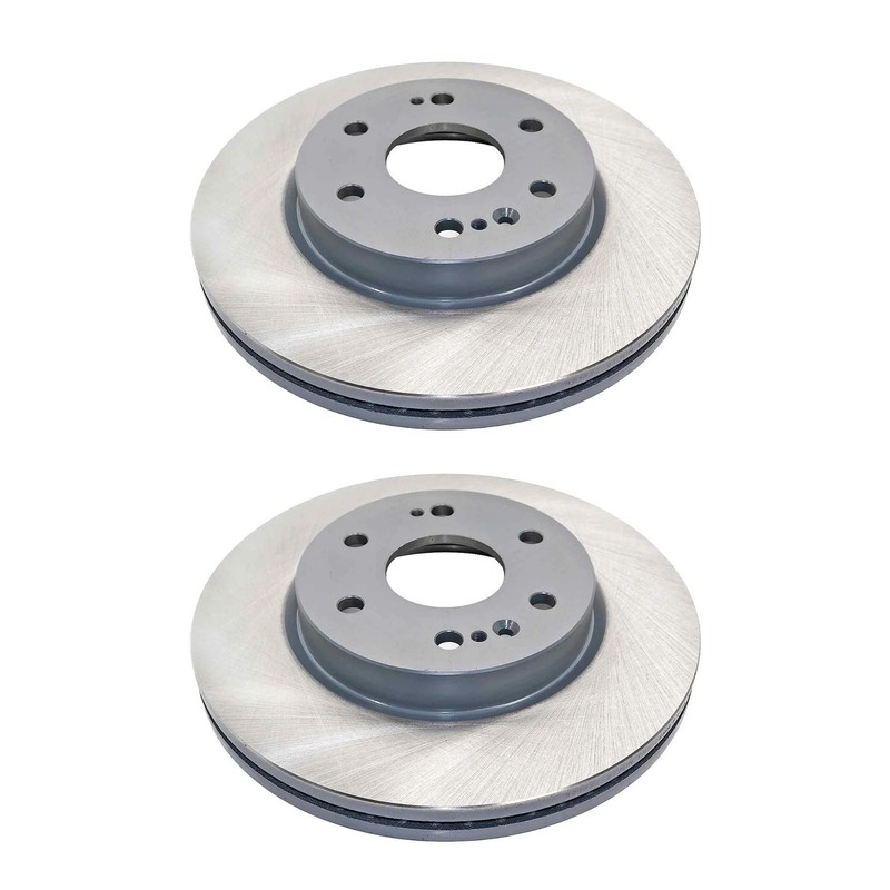 Front Set of 2 Titanium Series Disc Brake Rotors DuraGo BR90183201