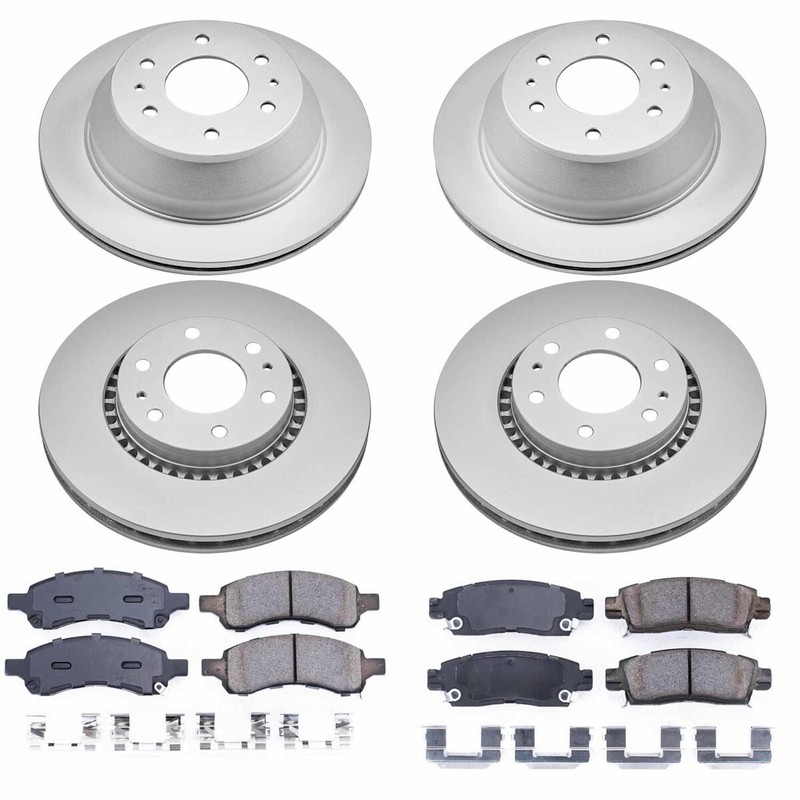 CRK2060 Powerstop Brake Disc and Pad Kits 4-Wheel Set Front & Rear for Chevy gallery