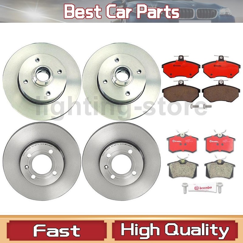 Front+Rear Brake Pads and Disc Rotors full set Fits 1996 Volkswagen Passat