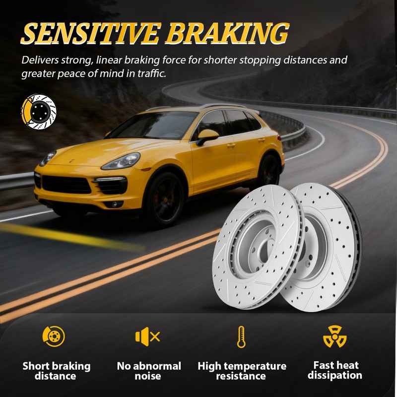 380mm Front Rear Drilled Rotors Brake Pads For Jeep Grand Cherokee Dodge Durango gallery