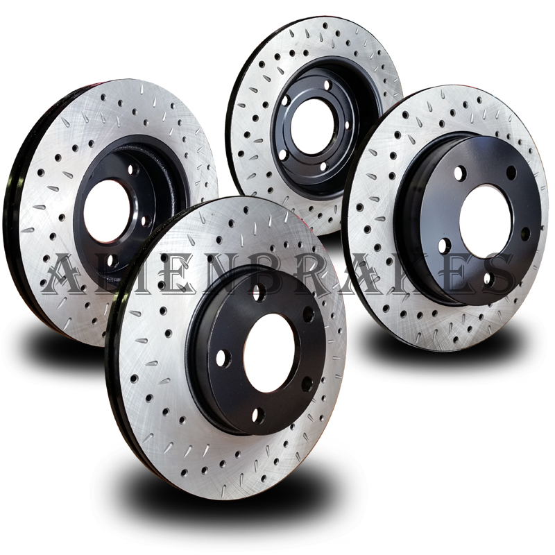 LAN007S Range Rover HSE 2010-2012 Brake Rotor Cross Drill & Dimple Slot