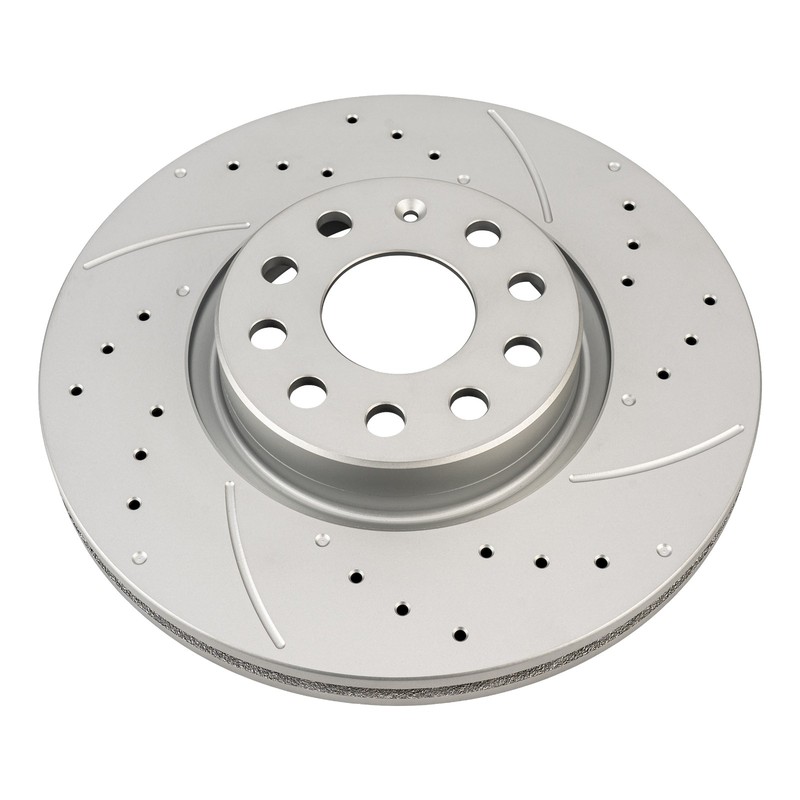 Front Drilled Slotted Rotors for 2012-22 VW Passat 2009-16 Tiguan 2022-23 Taos gallery