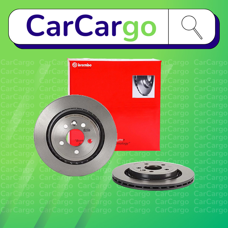 Brembo Vented Rear Brake Discs Pair For Volvo S60 D4 2010-2018 302 mm