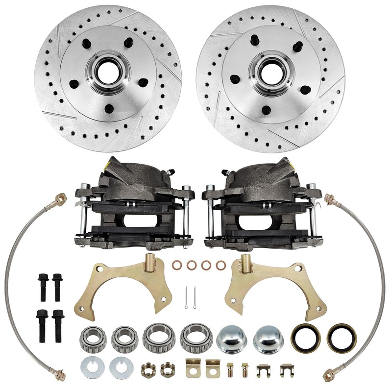Front Disc Brake Kit, 5x4-3/4" GM Bolt Pattern for Ford Mustang II Complete 11" gallery