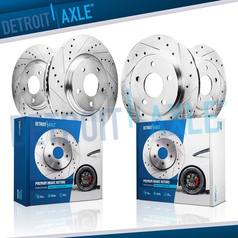 Front and Rear DRILLED SLOTTED Disc Rotors for 1998 1999 – 2002 Honda Accord V6