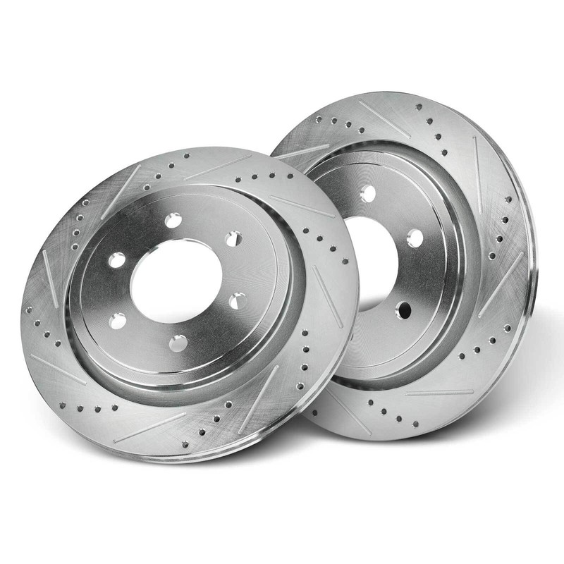 2x Rear Side Drilled Brake Rotor for Ford 2015-2017 With Electric Parking Brake gallery