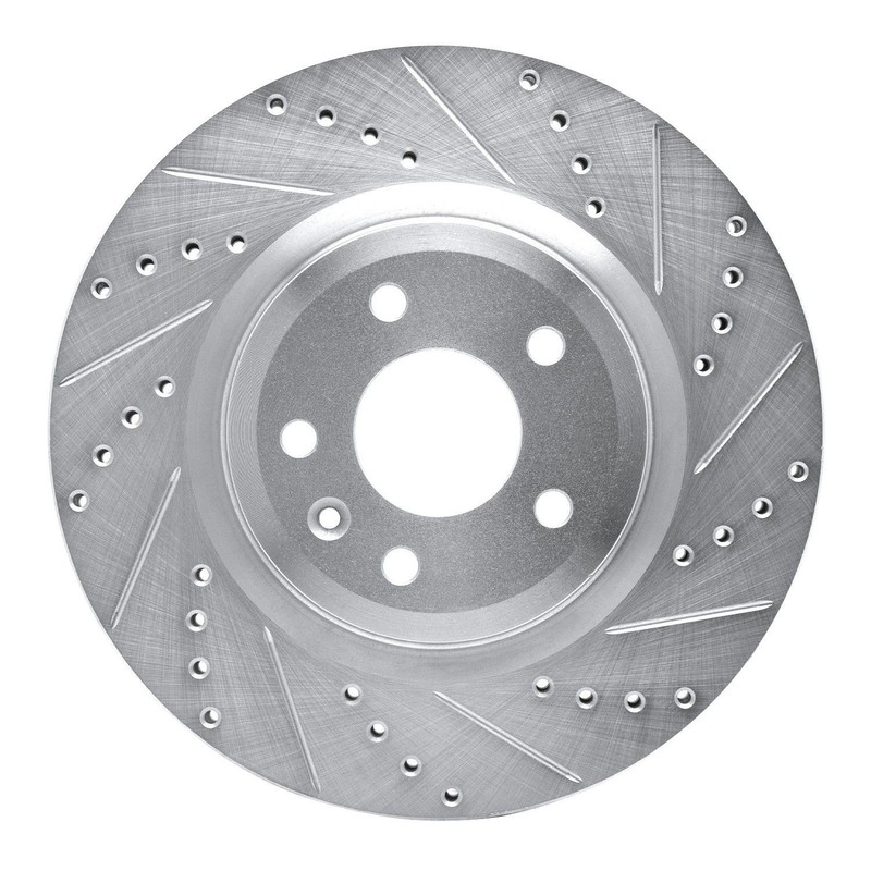Dynamic Friction 631-54094R DFC Brake Rotor – Drilled and Slotted – Silver