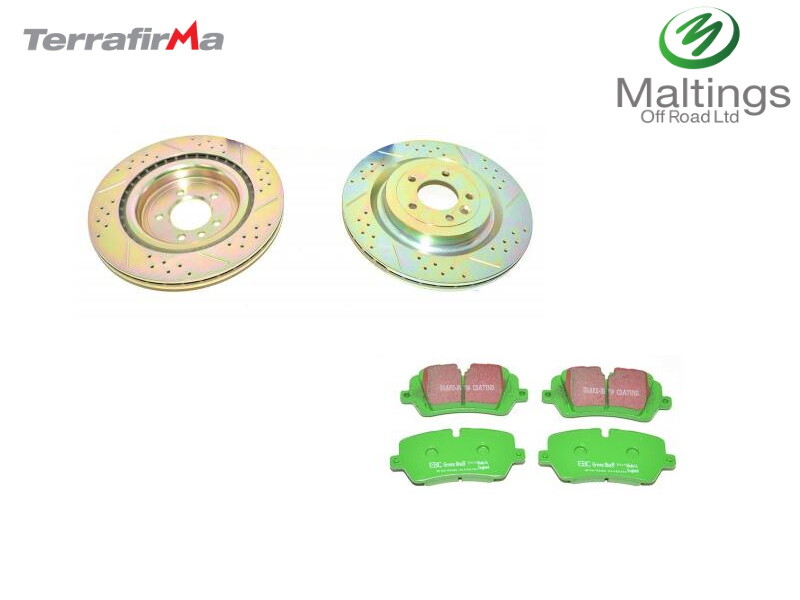 RANGE ROVER L405 PERFORMANCE REAR BRAKE DISCS + PADS L405 DRILLED + GROOVED 13-