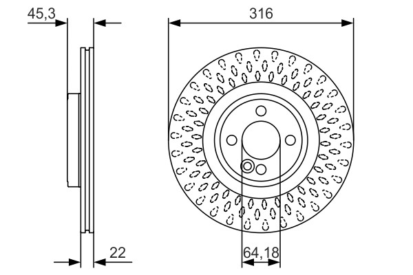 2x Brake Discs Pair Vented fits MINI CLUBMAN COOPER R55 1.6 Front 08 to 14 316mm gallery