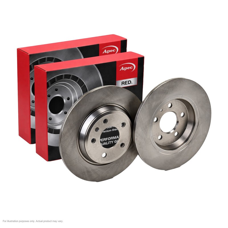 2x APEC Rear Brake Discs For AUDI A4 B8 Avant (8K5) 2.0 132kW/180HP/1984cc
