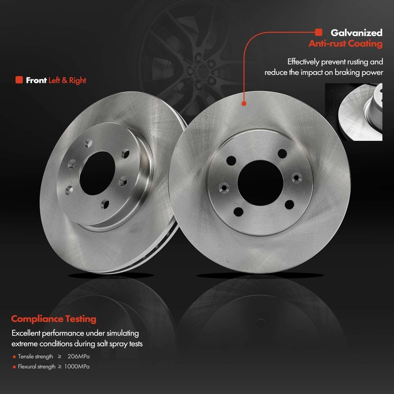 2x Disc Brake Rotors for Hyundai Accent Kia Rio Rio5 2006-2011 Front Side 256mm gallery