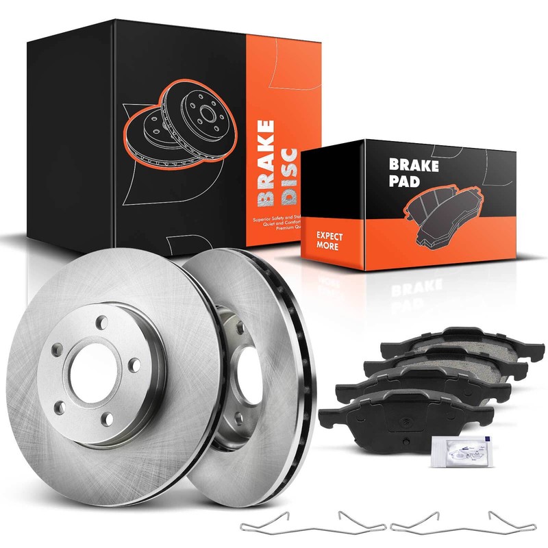 Front Side Brakes Rotors Brake Pads for Ford Focus 2012-2018 Volvo C30 2012-2013