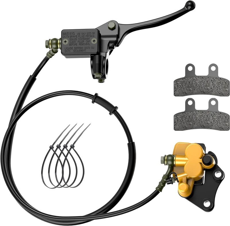Front Disc Brake Master Cylinder Caliper w/ Brake Pad 50-125cc Dirt Pit Bike