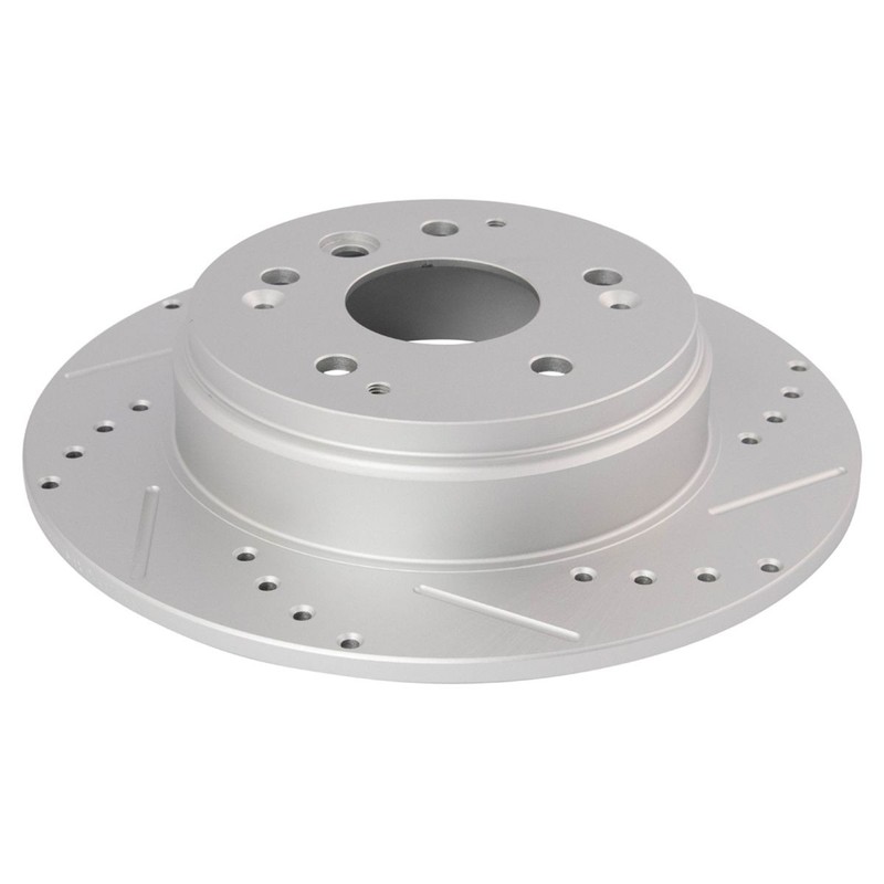 TRQ Performance Drilled Slotted Brake Rotor & Ceramic Pad Front & Rear Kit gallery