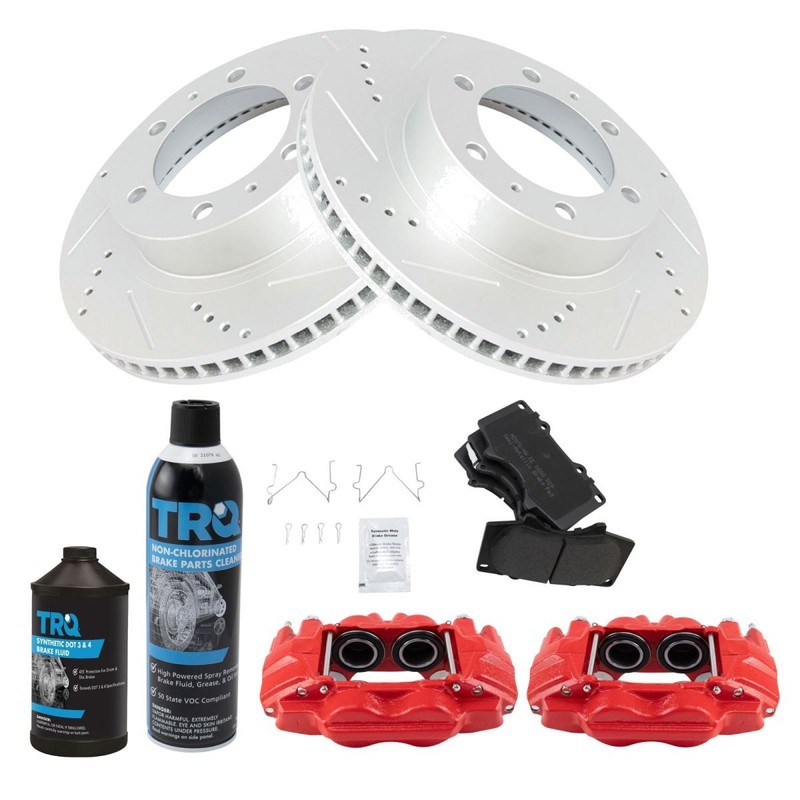 TRQ Performance Front Brake Pad & Rotor Kit Fits 2003-2020 Toyota gallery