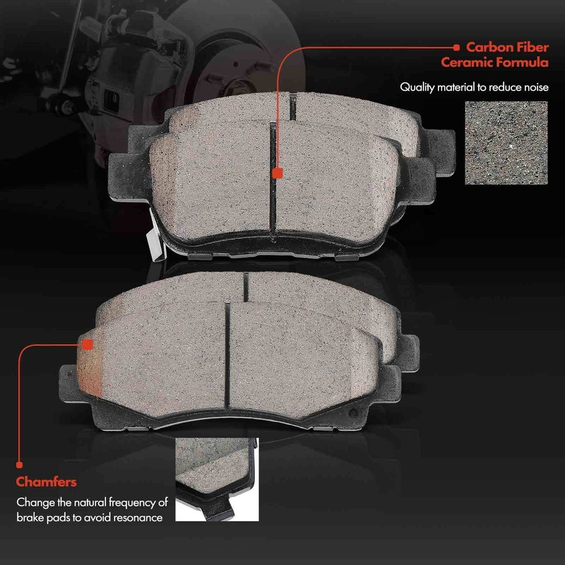 Front & Rear Disc Brake Rotor & Ceramic Brake Pad for Honda Ridgeline 06-11 3.5L gallery