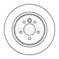 x2 Borg & Beck Rear Axle Brake Discs Pair Fits MG Rover BBD4228