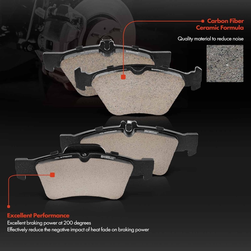 Disc Brake Rotors & Pads for Mercedes-Benz E320 2004 2005 211.082 Front & Rear gallery