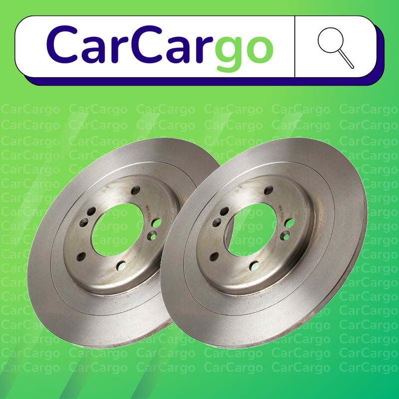 Premium Solid Rear Brake Discs Pair Hyundai i40 2.0 GDi 2011-2019 300 mm