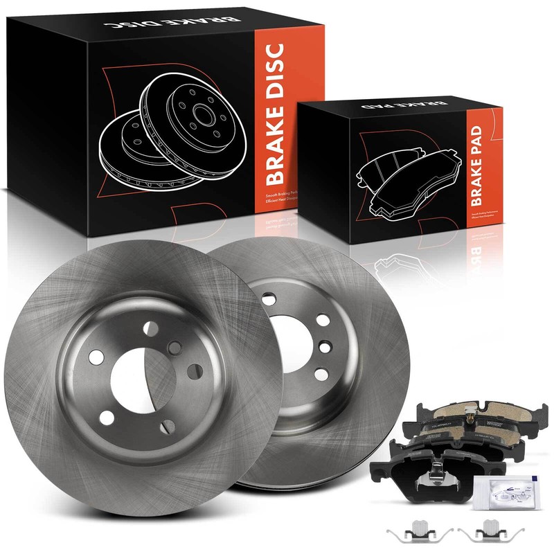 6x Front Disc Brake Rotor & Ceramic Brake Pad for BMW F10 528i xDrive 2012-2016