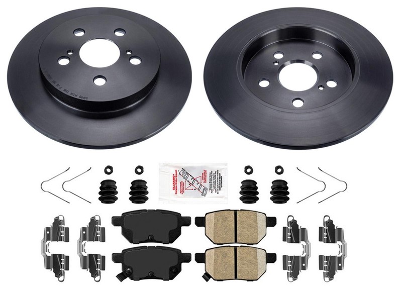 Rear Performance Disc Brake Rotors & Pads fits Toyota Prius 2010 2012 2013 2015