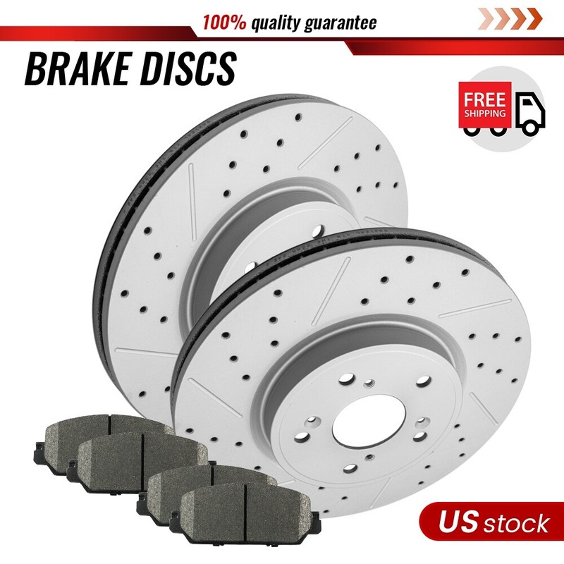 Front Disc Brake Rotors And Ceramic Pads For 2017 2018 2019 2020-2025 Honda CR-V