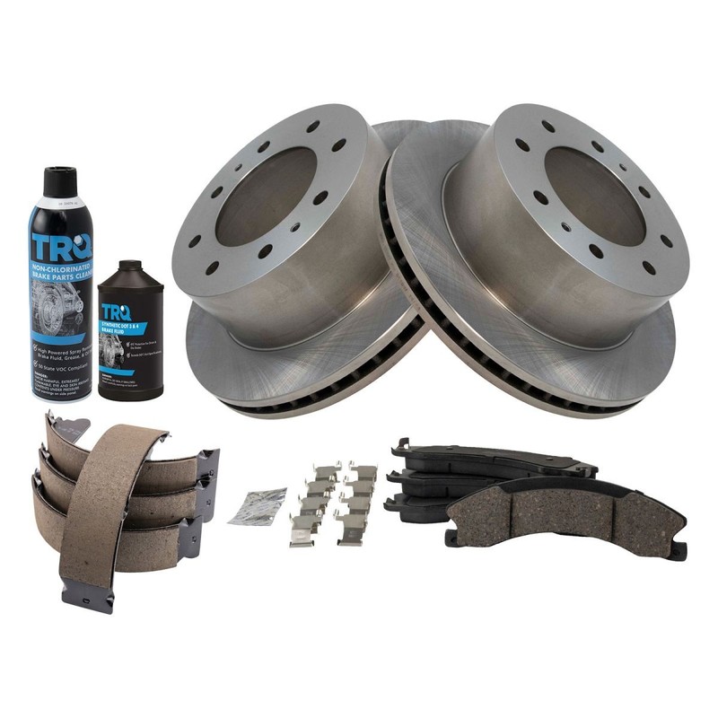 TRQ Rear Brake Pad & Rotor Kit Ceramic Fits 2016-2019 Chevrolet Suburban 3500 HD gallery