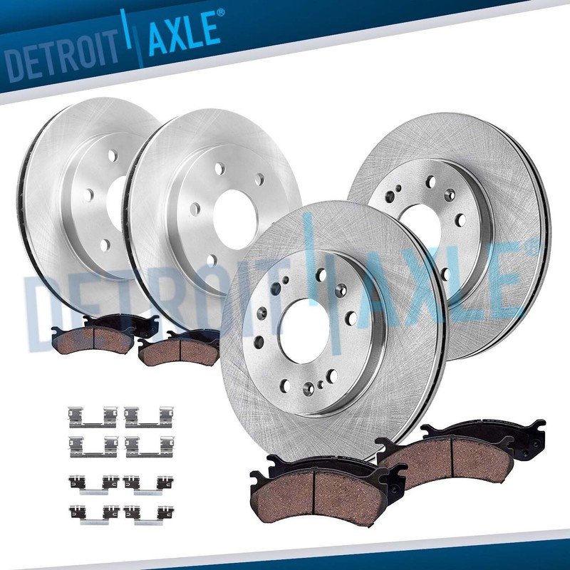 Front Rear Rotors Brake Pads Kit for Chevy Silverado GMC Sierra 1500 Tahoe Yukon