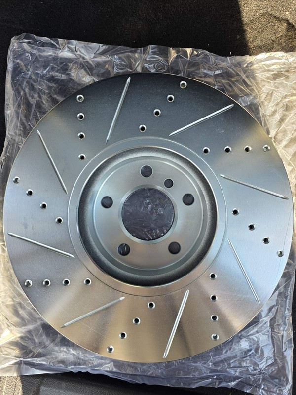 BMW 650i 740i 535i 550i Brake Rotor DFC Drilled Slotted Front 631-31099D