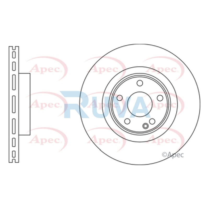 Fits Mercedes A-Class GLA CLA B-Class 2.0 Electric Ruva Front Brake Disc