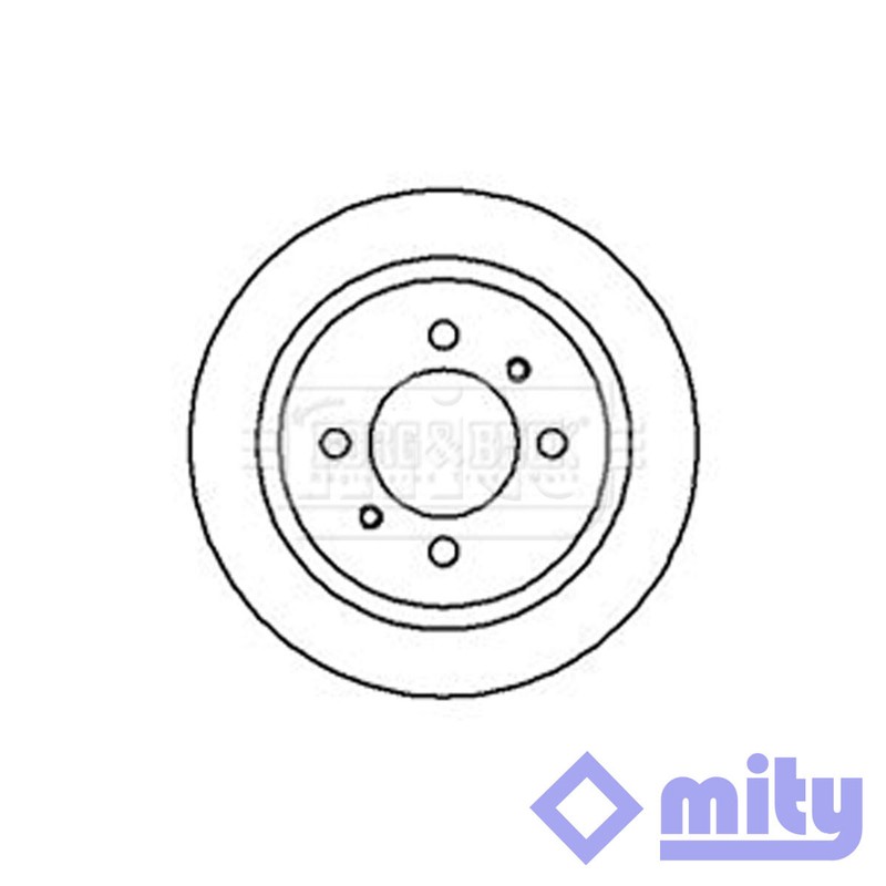 Fits Nissan Almera 1995-2000 1.4 1.6 2.0 D 1x Brake Disc Rear Mity #1 4320658Y02