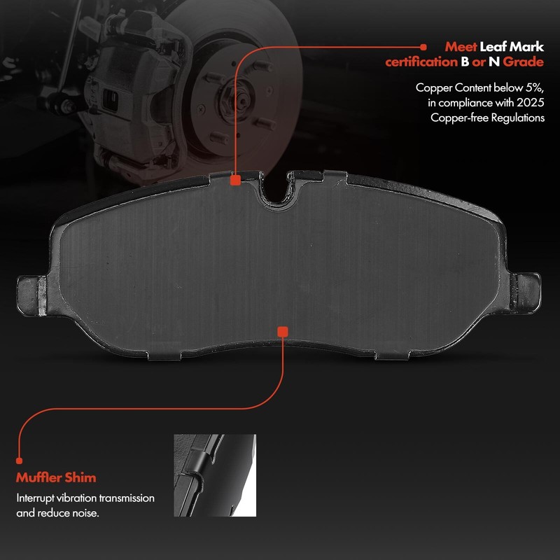 6x Front Disc Brake Rotors & Ceramic Brake Pads for Land Rover Range Rover Sport gallery