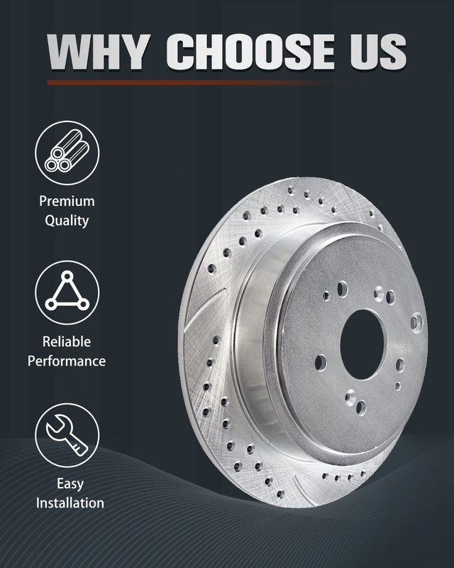 Solid Rear Brake Rotors for Buick Allure LaCrosse Pontiac Grand Prix Impala gallery